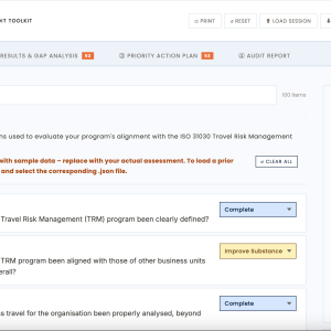 Travel Risk Audit Toolkit Screenshot